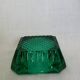 Emerald green glass ashtray, Arques crystal glassware.