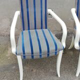 Pair of vintage armchairs blue fabric