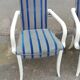 Paire de fauteuils tissu bleu