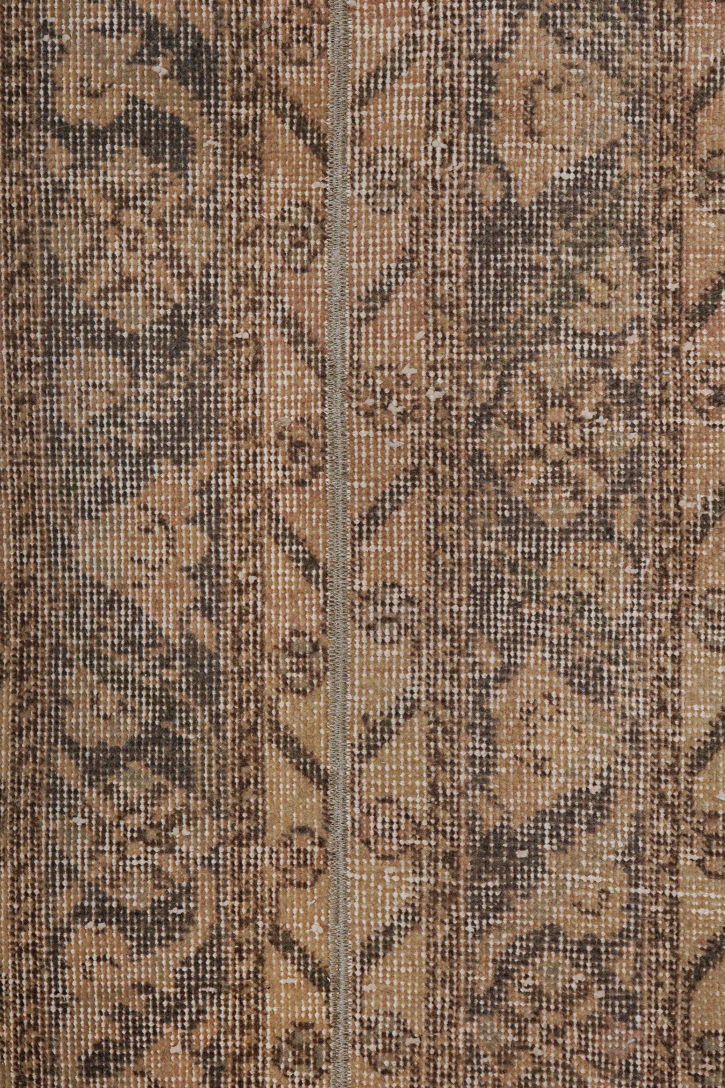 Vintage Turkish Oushak Rug Handwoven 40x711 cm
