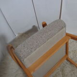 Pair of vintage Scandinavian armchairs from the 60s light wood