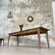 Table de ferme vintage en bois brut