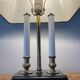 Vintage marble and brass bouillotte lamp