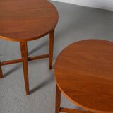 Set of Nesting Table and Folding Stools by Nathan UK