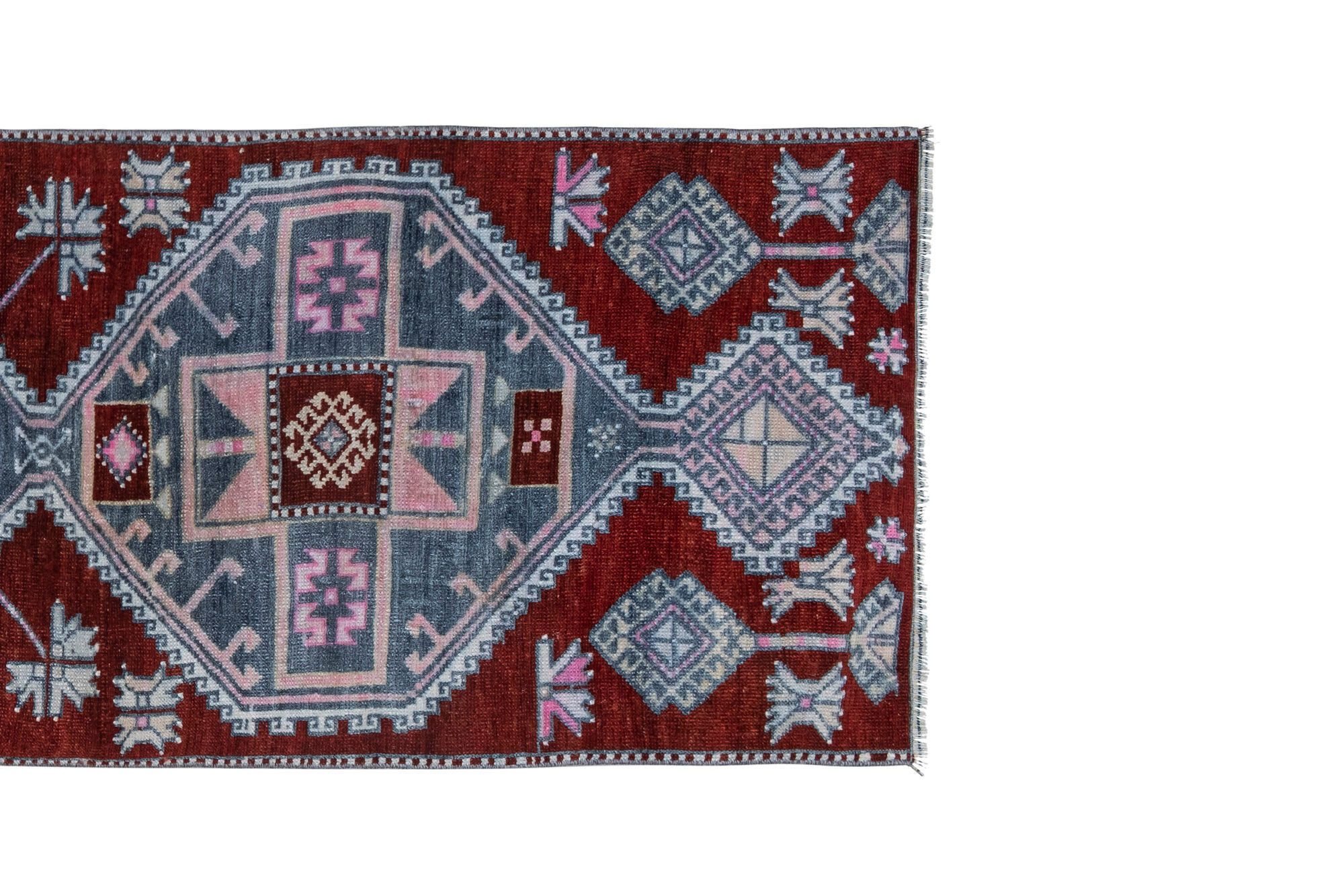 Vintage turkish oushak rug runner 71 x 247 cm