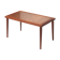 Table basse scandinave en teck et tablette en cuivre