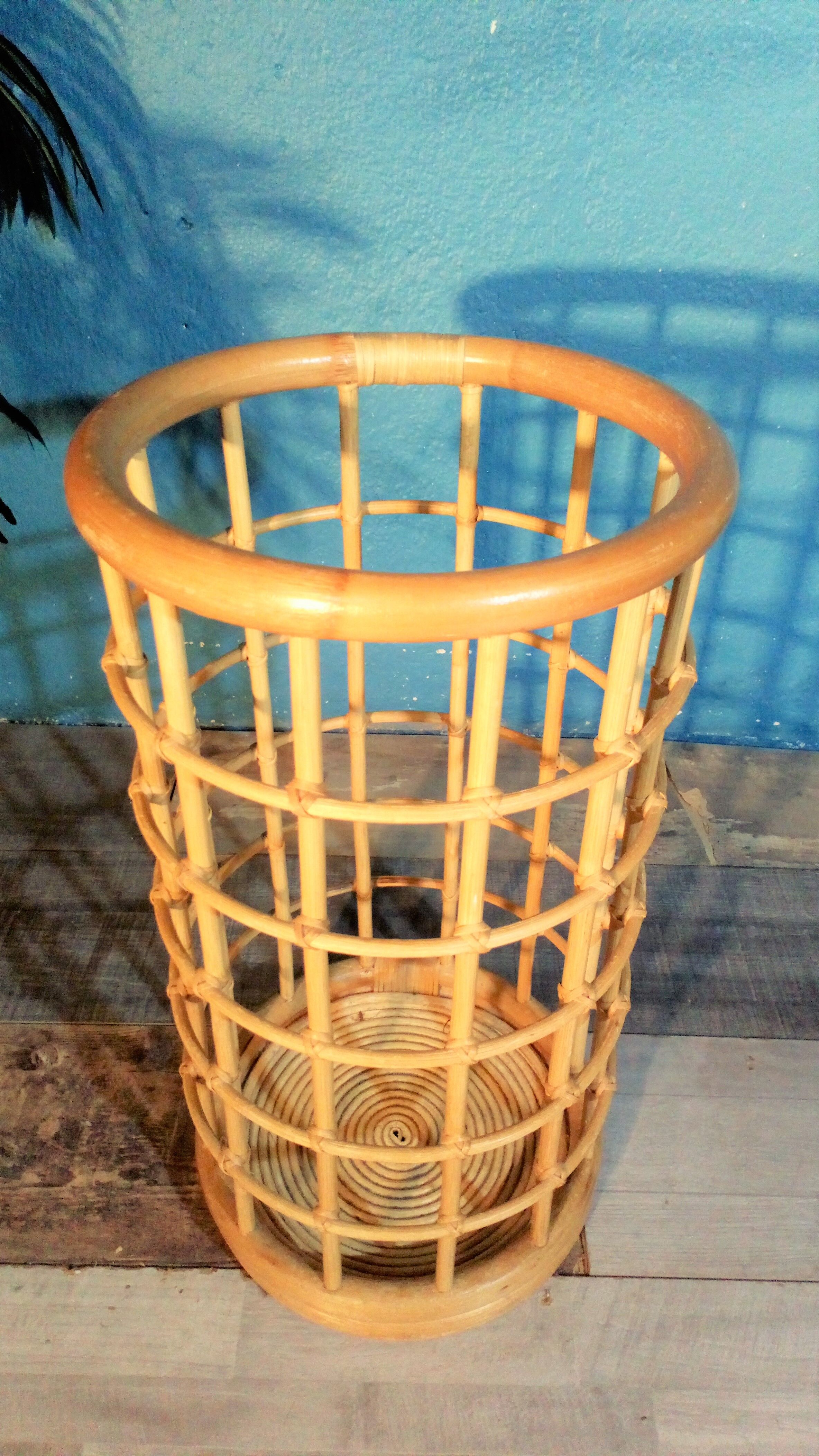 Umbrella door bamboo & rattan 1960s