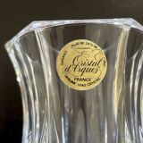 2 Violette Cristal d’Arques vases Height 8 cm and their original box