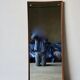 Large 1960's teak mirror 129x53cm