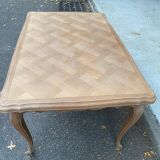 Louis XV extendable dining table, 20th century, renovated in solid oak, 245cm