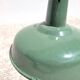 Industrial lampshade in green enameled sheet metal or ceiling lamp