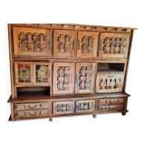 Large Oak Sideboard With Interlaced Doors - 1960s