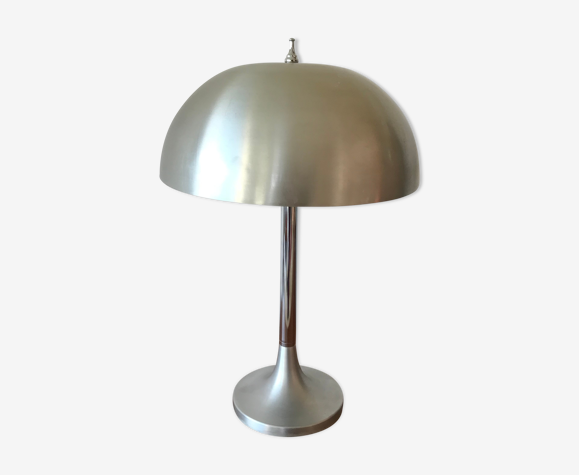 Lampe champignon acier brossé circa 1960