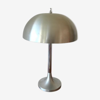 Mushroom lamp, brushed steel, circa 1960