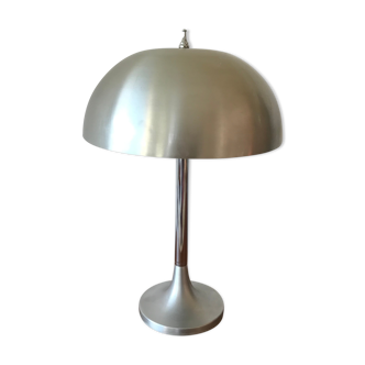 Mushroom lamp, brushed steel, circa 1960