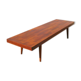 Coffee table in exotic wood vintage tapered foot