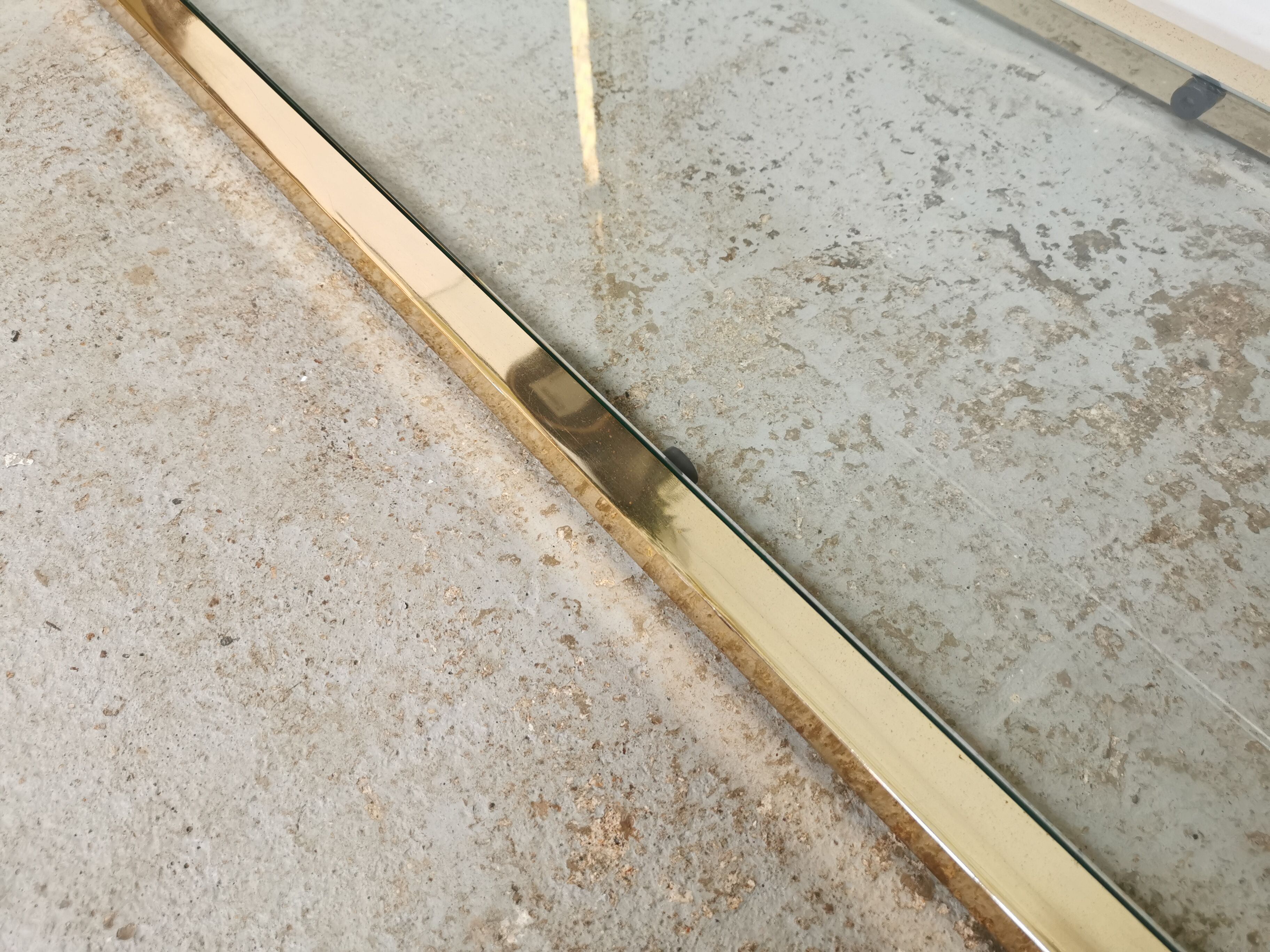 Shelf vintage brass gilded design 1970