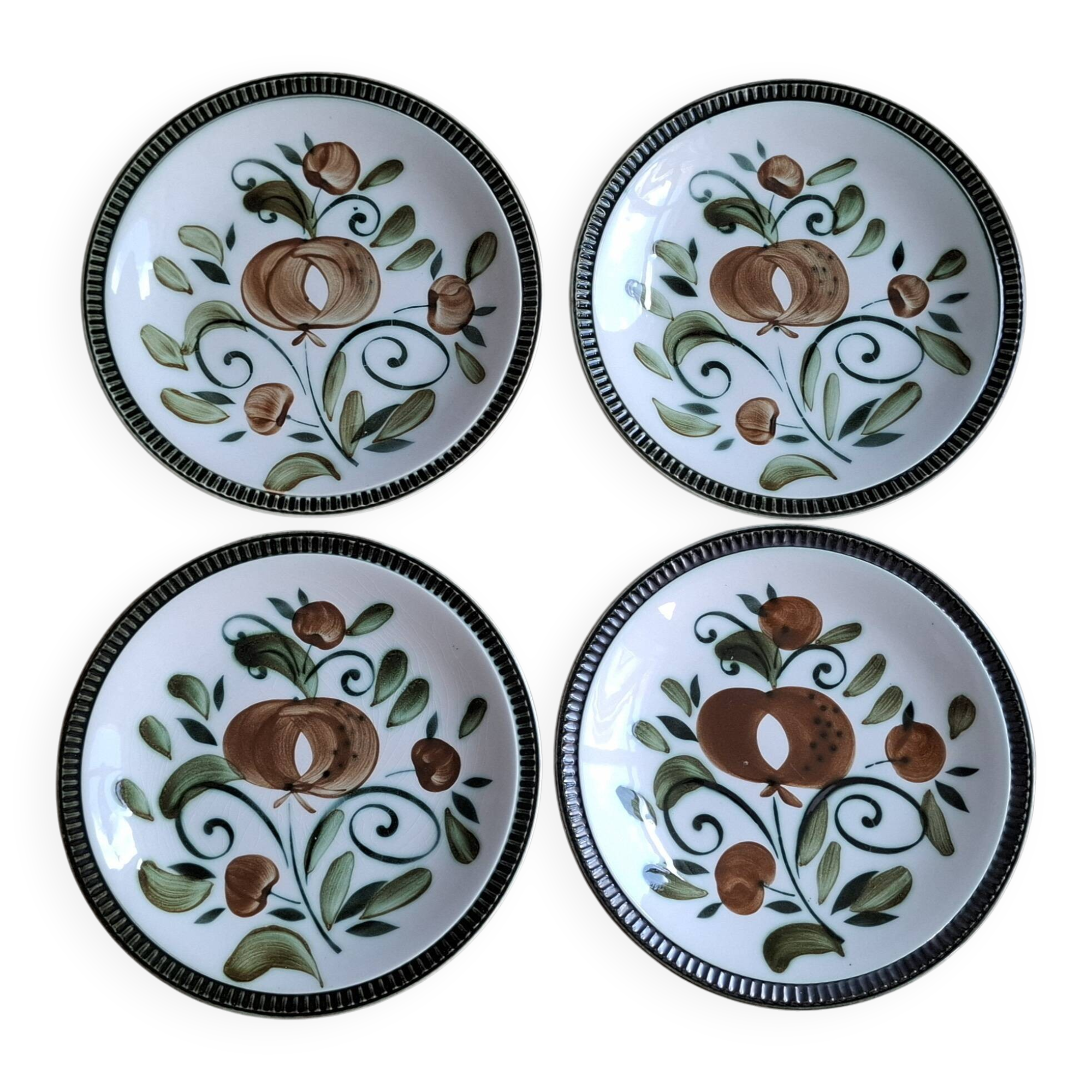 Set of 4 Argenteuil Boch plates 1966