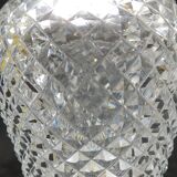 Large baluster vase in cut crystal