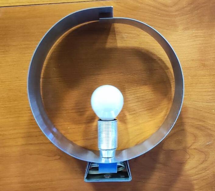 Vintage brushed aluminum wall lamp 1970s