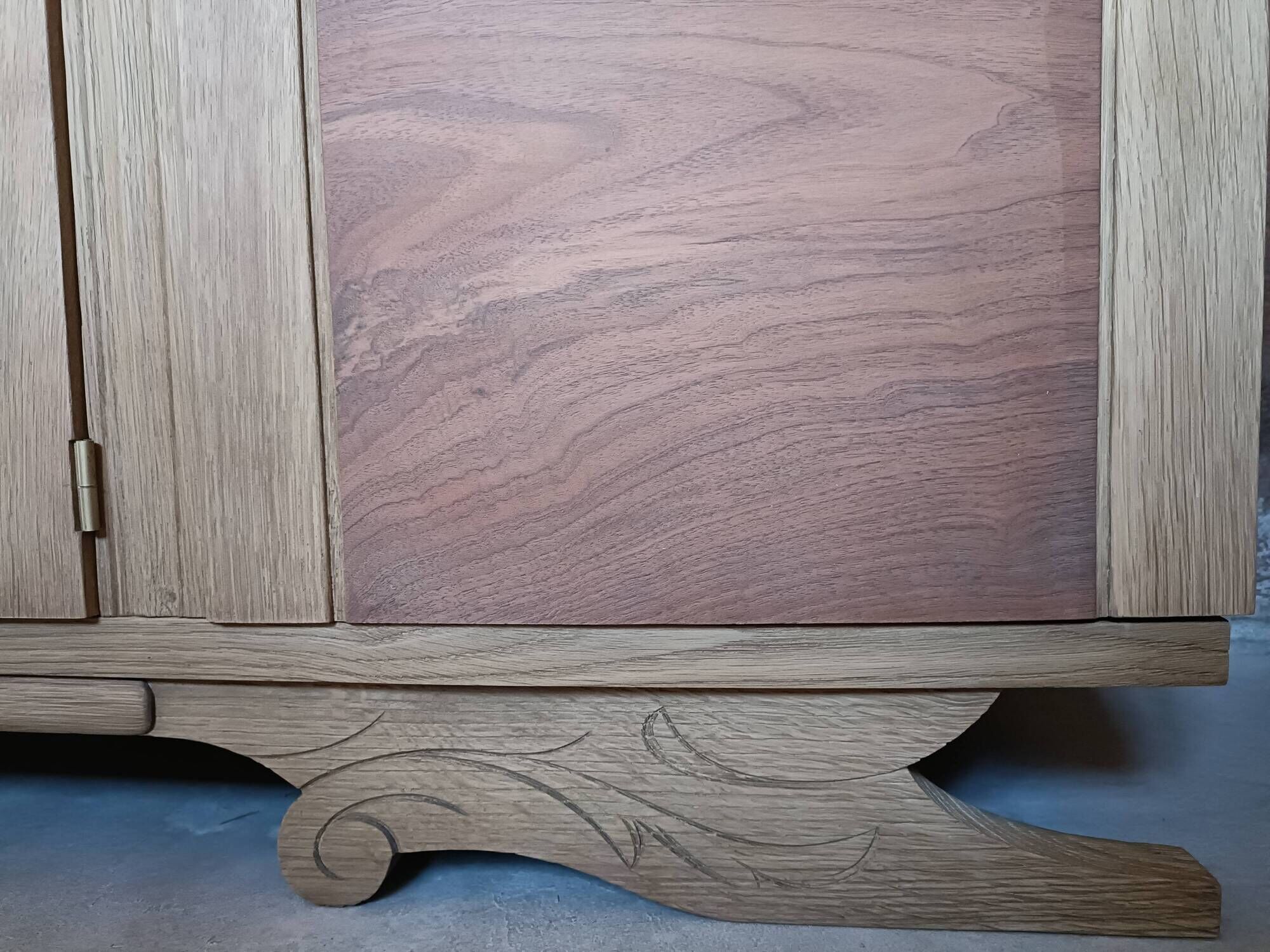 Renovated Art Deco oak wardrobe