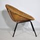 Woven rattan armchair from the 1960s
