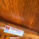 Vintage Art Nouveau shelf in solid wood and bamboo Maugrion Fran
