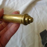 Art Deco era brass hand mirror