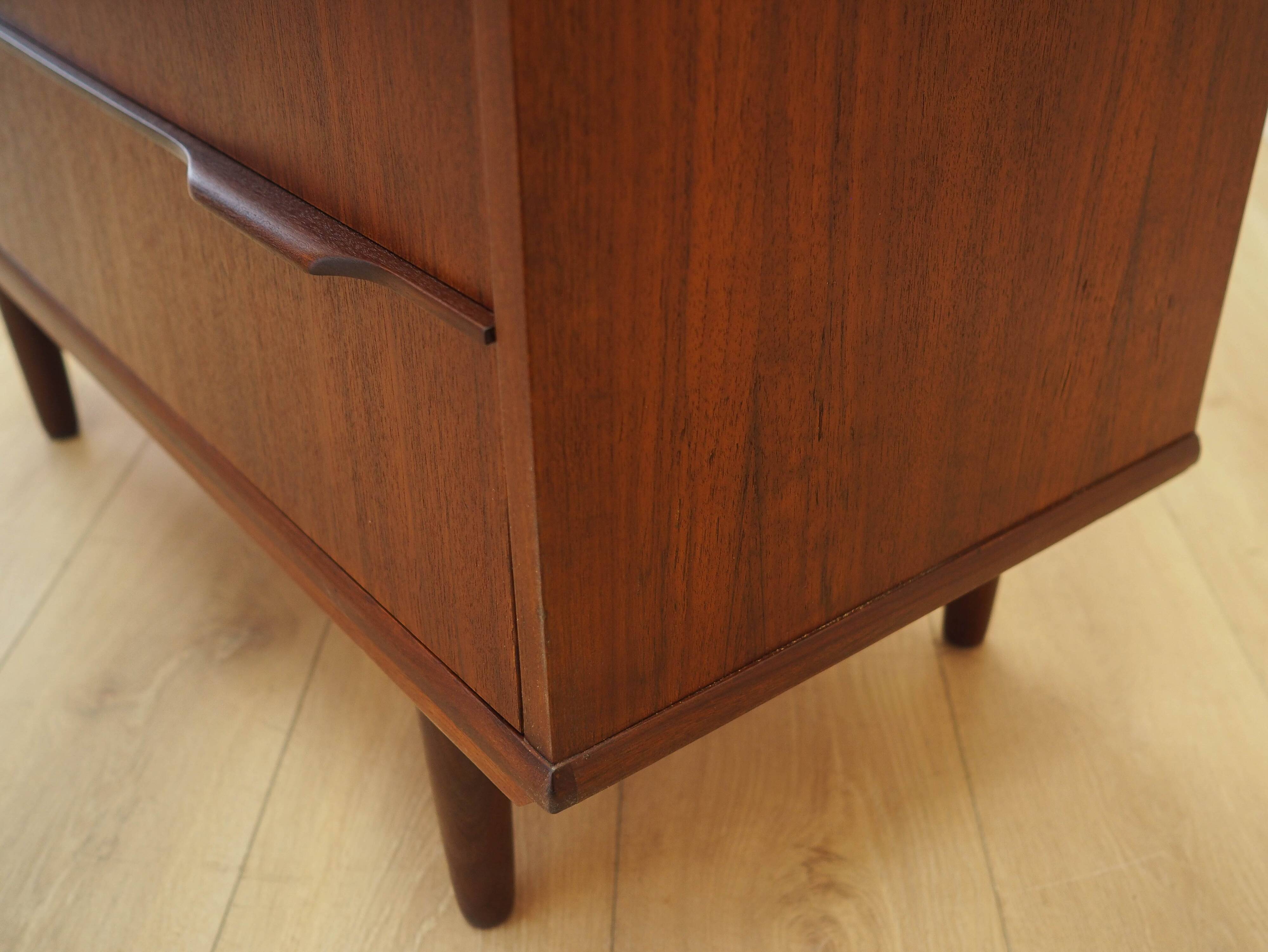 Commode en teck, design danois, années 1970, fabriquée au Danemark
