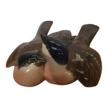 Couple d'oiseaux - Porcelaine Fraureuth Carl Nacke