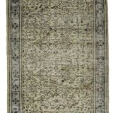 Tapis Oushak Ancien – Tons Doux & Motifs Raffinés, 186 x 255 cm