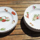Old ceramic tableware service orchies moulin des loups – vegetable garden pattern – 25 pcs