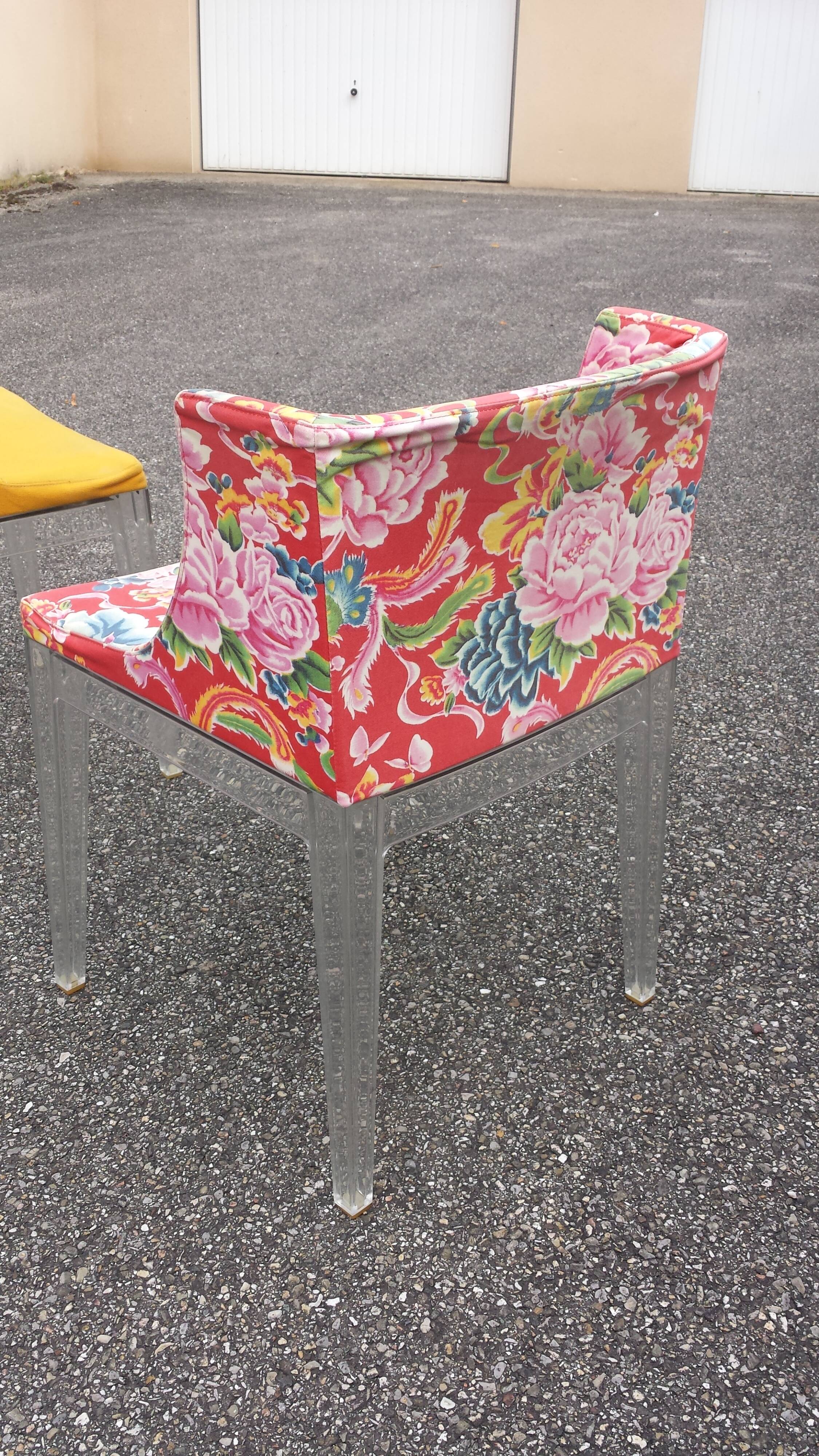 2 fauteuils Mademoiselle Kartell plexi design Philippe Starck