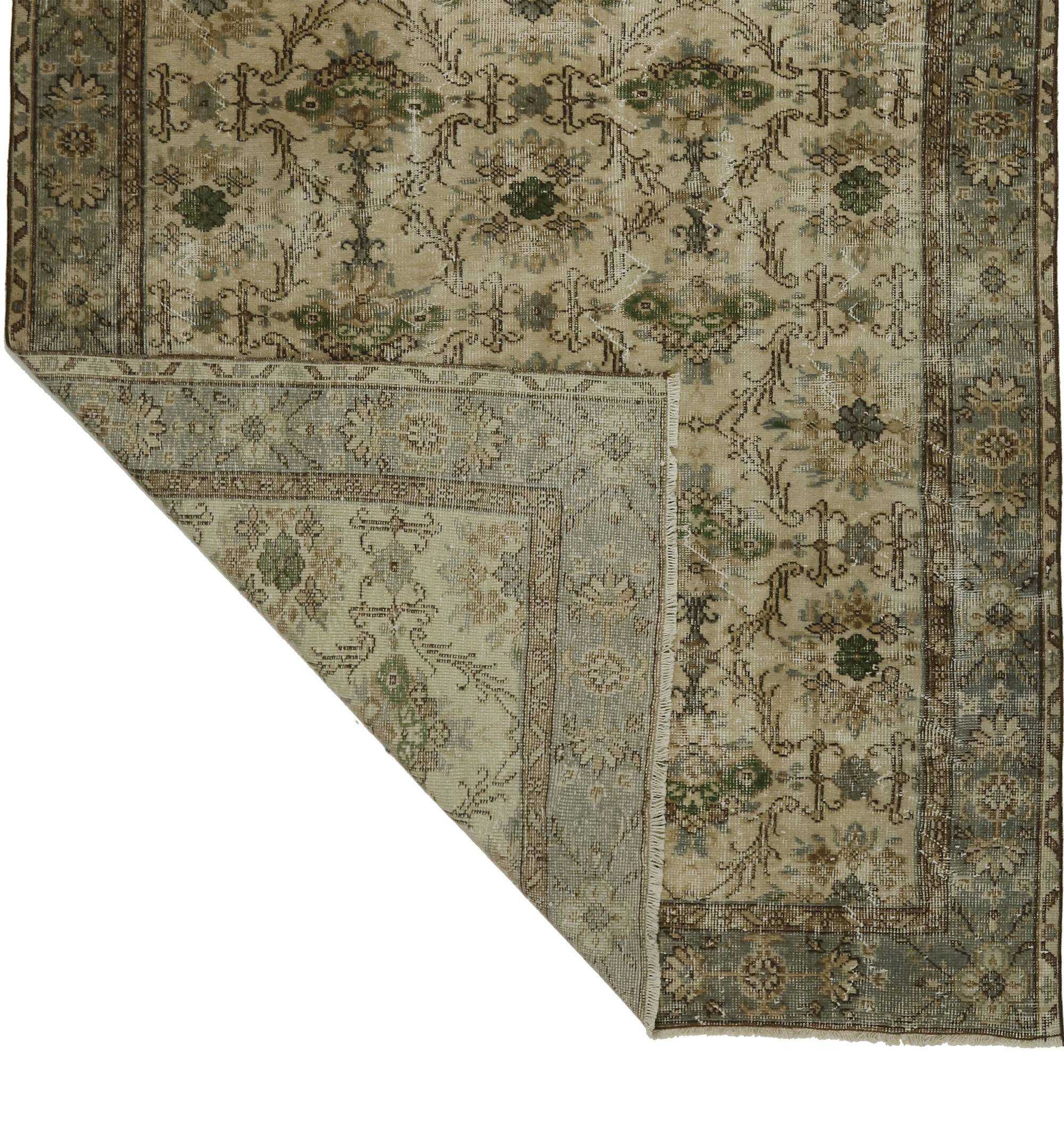 Turkish Anatolian Handmade Vintage Area Rug 255 cm x 162 cm