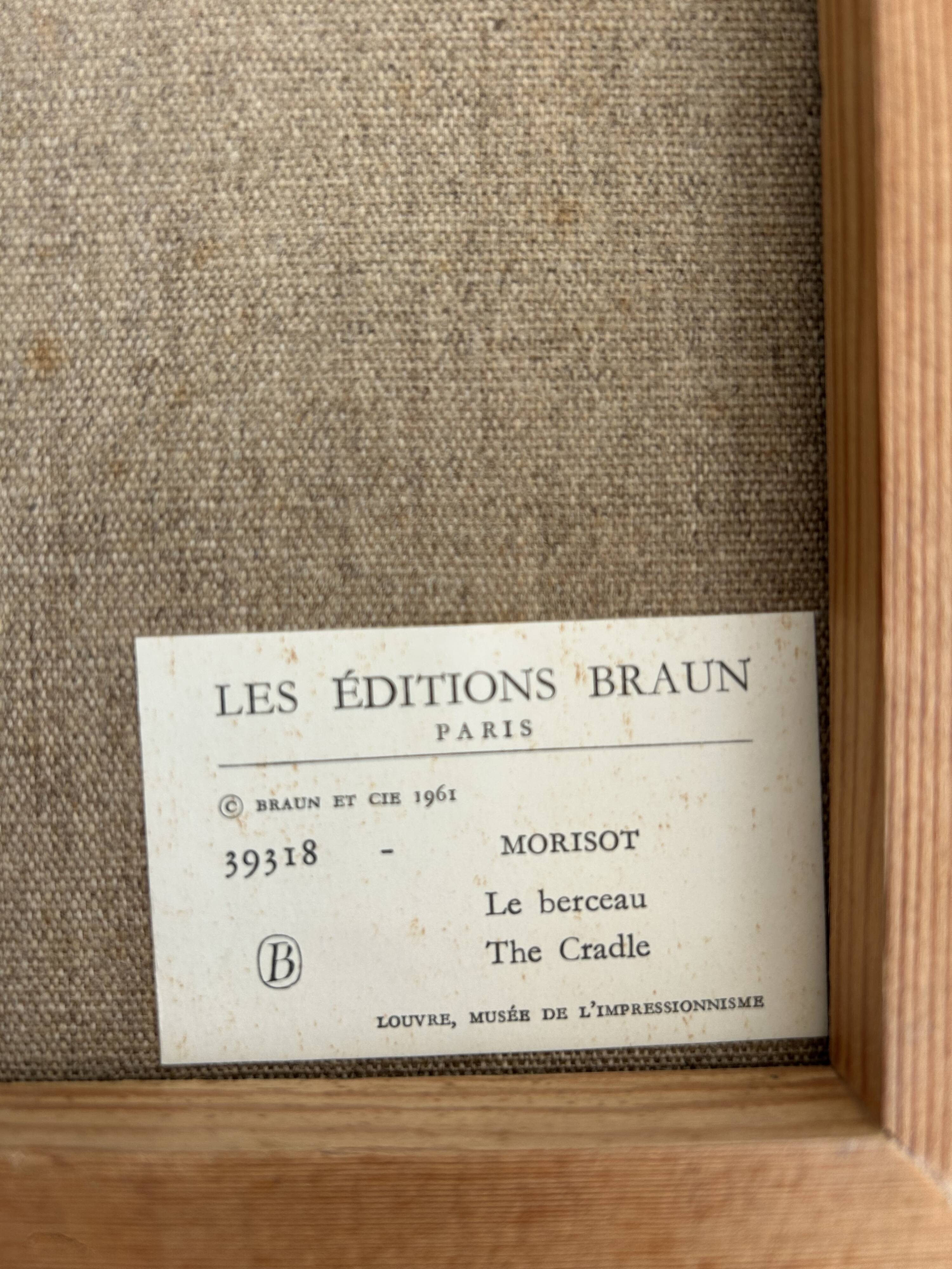 Canvas reproduction – The Cradle - Berthe Morisot – Braun Edition