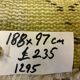 Distressed Turkish Runner 190x82 cm wool Vintage rug, Overdyed Yellow, Black