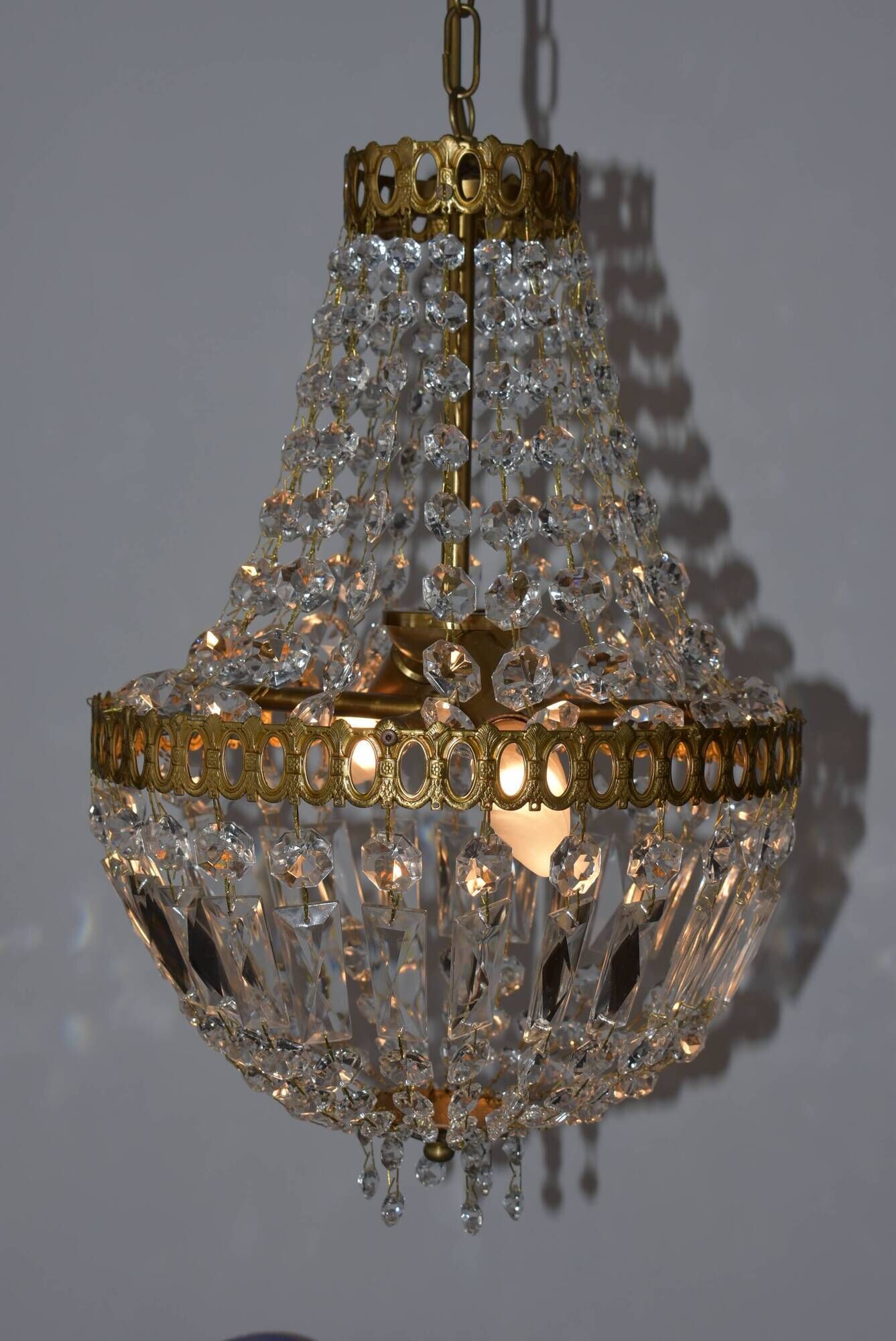 vintage glass stamped hot air balloon chandelier