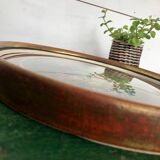 Curved oval frame – floral painting signed