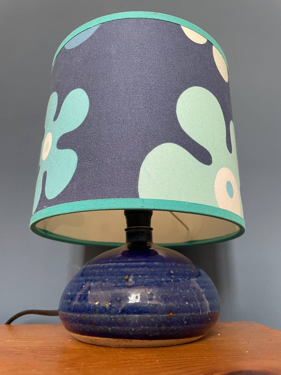 Vintage blue table lamp