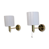 Pair of Scandinavian brass and acrylic appliques from Nafa 1970