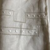 Linen cloth embroidered days and peas shuttle without monogram 1960
