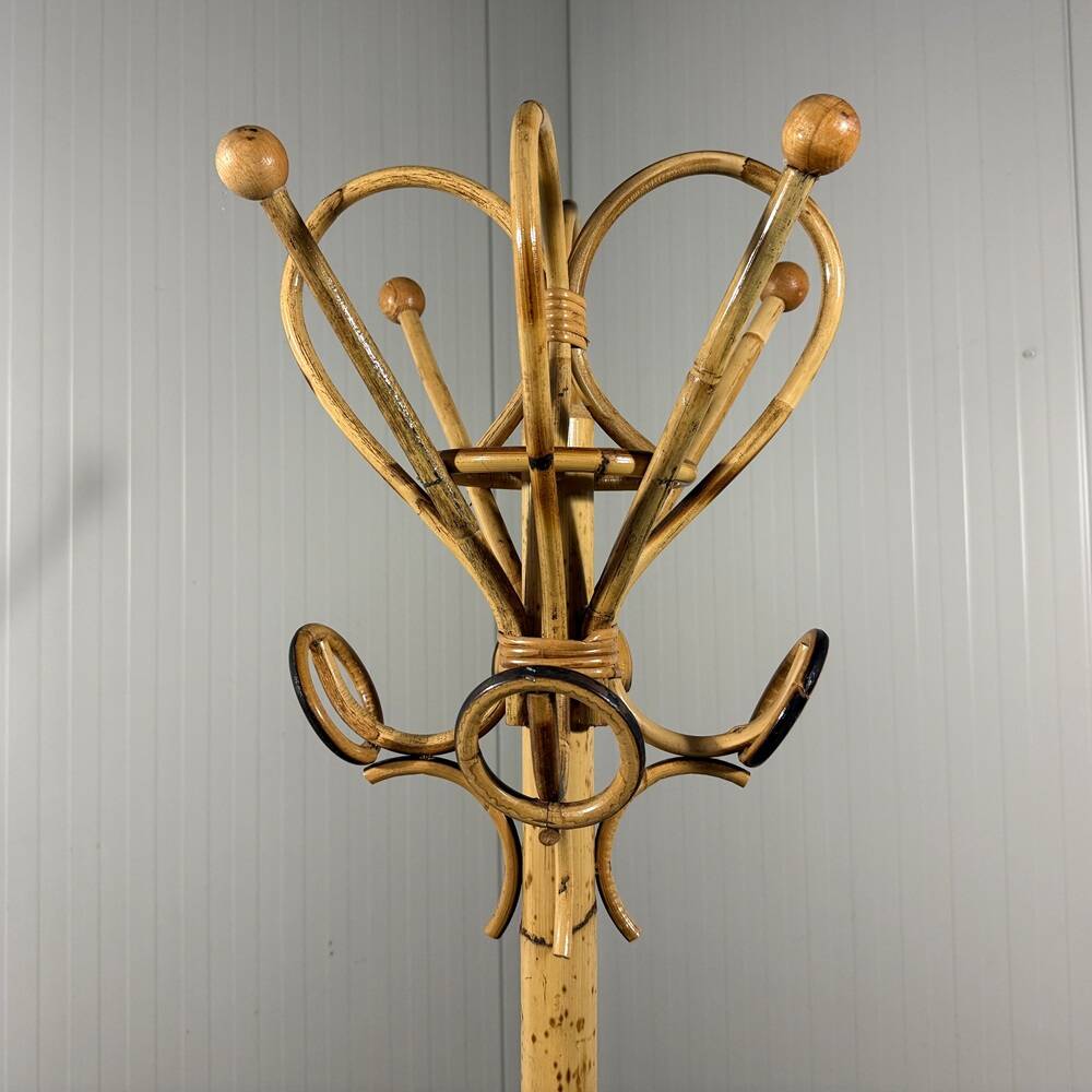 Rattan standing coat rack 1960’s