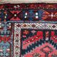 Antique Persian Handmade Hamadan Runner Rug, 3.4' x 7.7' (106cm x 237cm), 1920s