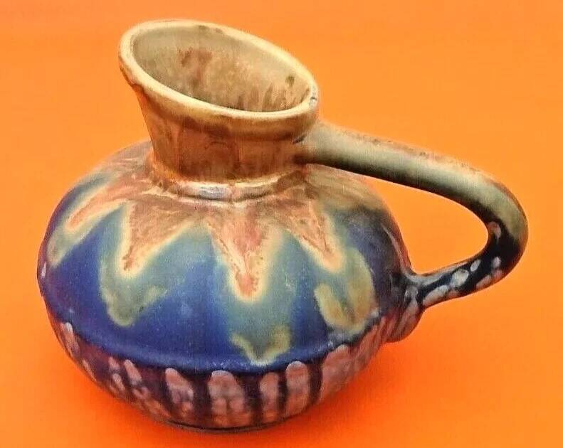 Art Nouveau Ceramist Gilbert Méténier (1876-1957) Jug "blue from Gannat"