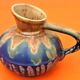 Art Nouveau Ceramist Gilbert Méténier (1876-1957) Jug "blue from Gannat"