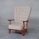 Guillerme et Chambron Mid-Century Oak Grand Repos Armchair
