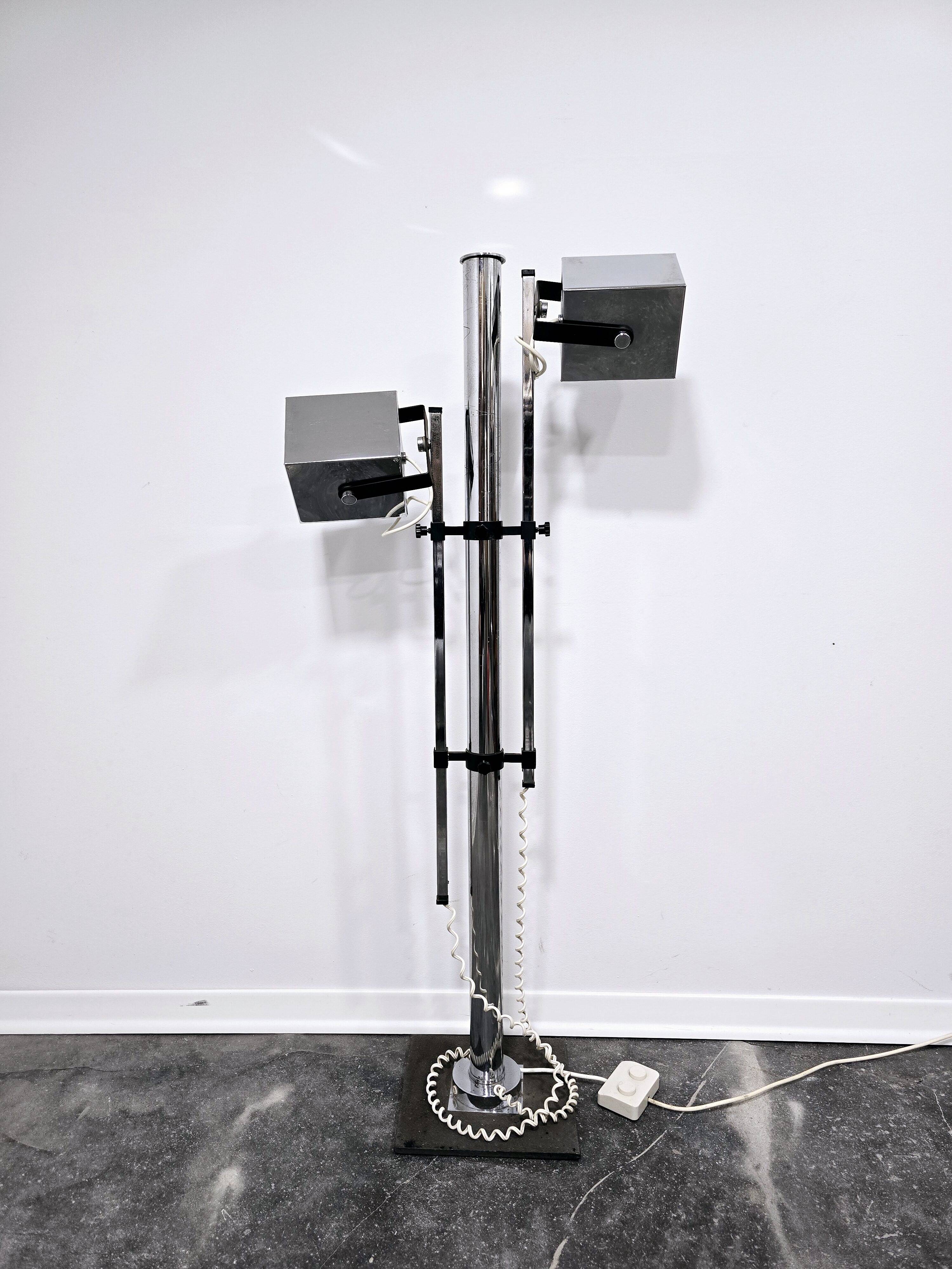 Adjustable Mid Century Floor Lamp by Pat Hoffman for Lucitalia 1970s