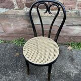 4 Thonet style bistro chairs in blackened curved wood