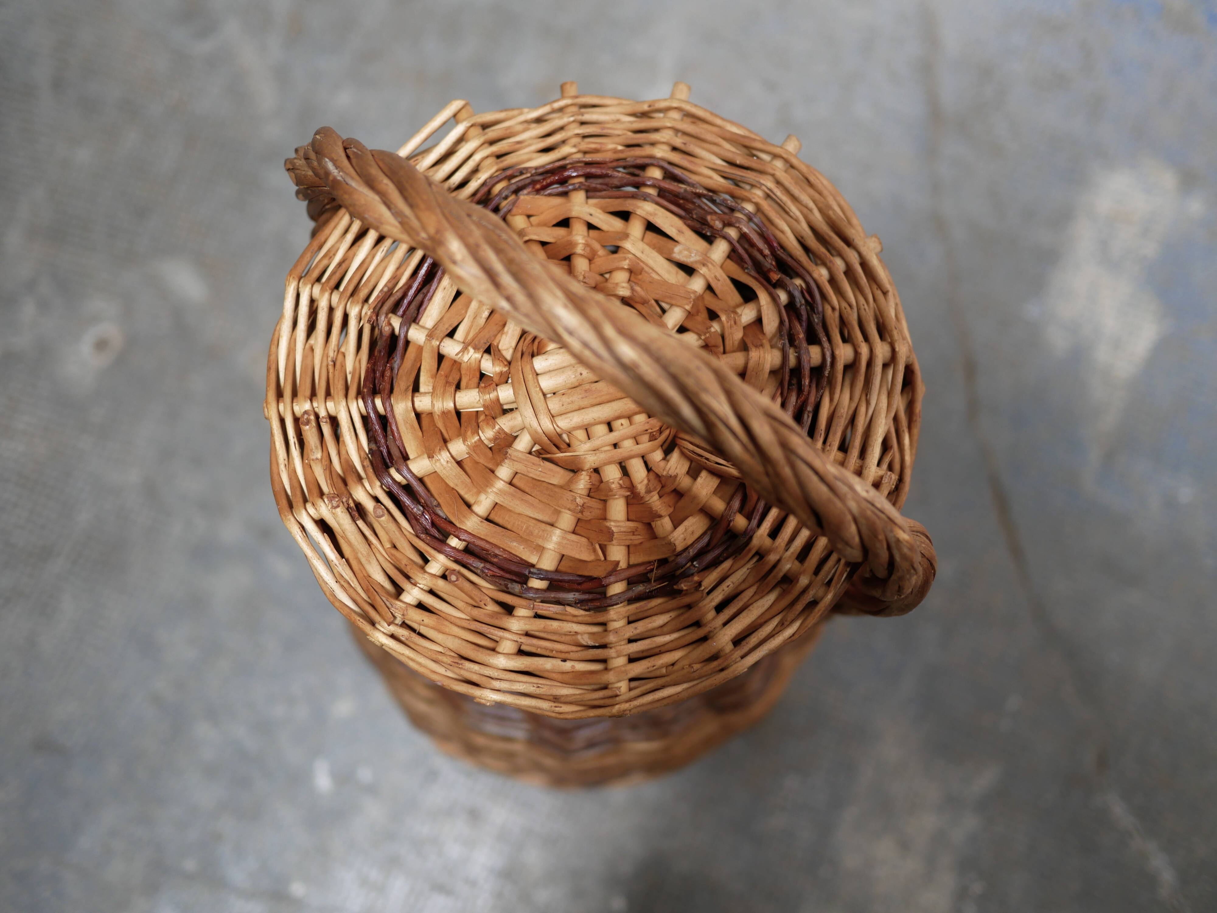 Vintage wicker and rattan basket