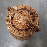 Vintage wicker and rattan basket